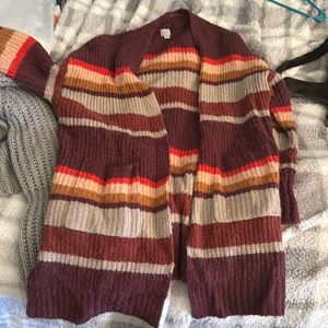 Tri-color cardigan